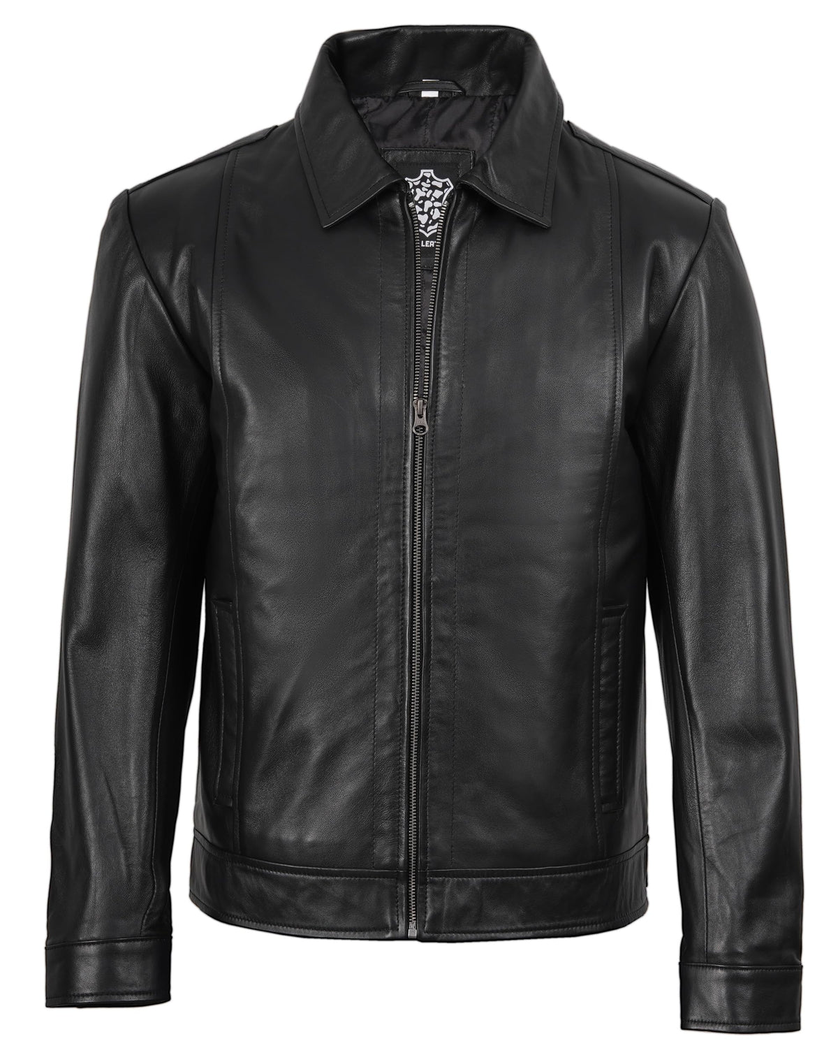 Decrum Black Leather Jacket For Men - Lambskin Vintage Leather Jackets | [1103535] Jose Black, XL