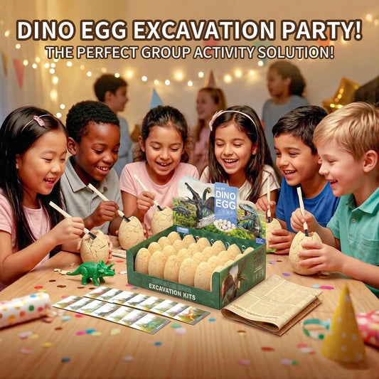 24 Dinosaur Eggs Dig Kit Toys for Kids, Dinosaur Eggs Excavation Kit with Magnifier, Easter Basket Stuffers, Science STEM Birthday Party Favors Gifts for Boys Girls Age 3 4 5 6 7 8 9 10 + Years Old