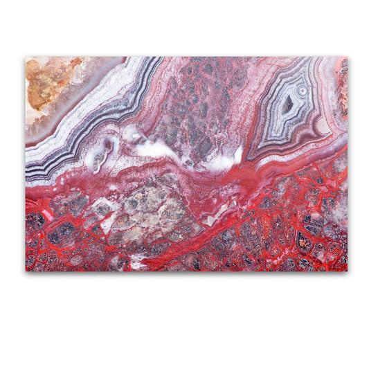 Startonight Acrylic Glass Wall Art - Abstract Yellow Agate - Glossy Artwork 24" x 36" Home Decor Ready to Hang