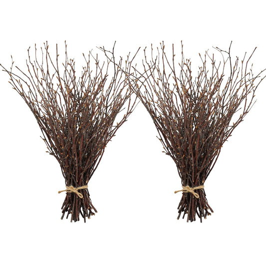 Uieke 100PCS Natural Dried Birch Twigs - 17 Inch Dried Plants Decorative Branches for DIY Crafts, Sticks for Vases Wedding Arrangements Home Wreath Decor