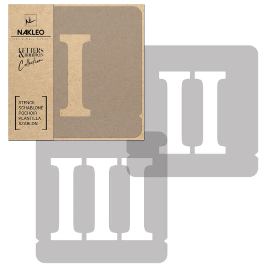 NAKLEO 12 Pcs Numbers and Symbols 2.8 Inch, Roman Plastic Stencils for Crafts Reusable, 12 Sheets for Painting, Template Art, Wall, Wood, Fabric