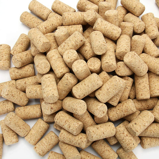 Tosnail 150 Pack Blank Wine Corks Straight Corks Wine Stoppers for Ornament Making, Arts and Crafts Projects- 15/16" x 1.75"