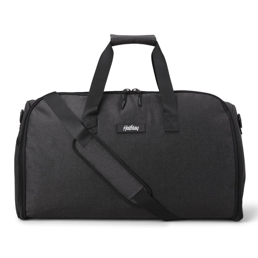 Halfday Convertible 2-in-1 Garment Duffel Weekender Bag 45L: Wrinkle-Free Travel (Hanging Suit Compartment, Shoe Pockets, Trolley Sleeve), Durable & Water-Resistant Carry-on, Shadow