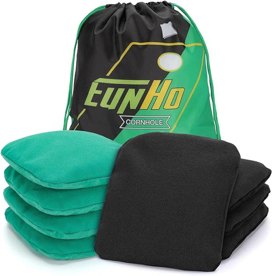 EunHo Dual Sided Cornhole Bags Regulation Set of 8 Professional Cornhole Bean Bags Slick and Stick for Tossing Game-All Weather