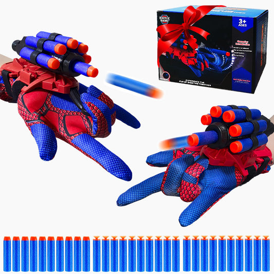 2 Pack Web Shooters for Kids, Boy Gifts, Toys for 3 4 5 6 7 8 Year Old Boys, Toys for Age 3-4 4-6 5-7 6-8, Web Slinger with Gloves, Birthday Presents