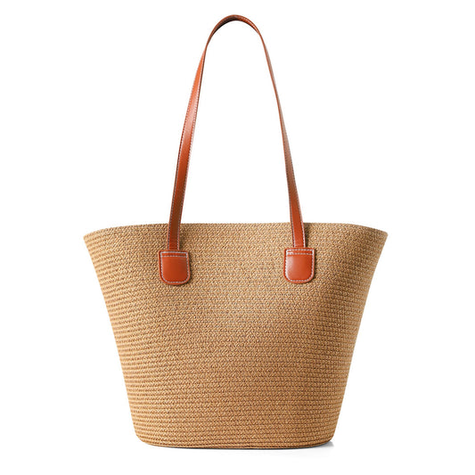 Straw Bags For Women | Travel Straw Totes Bag, Summer Woven Shoulder Bag Handbag