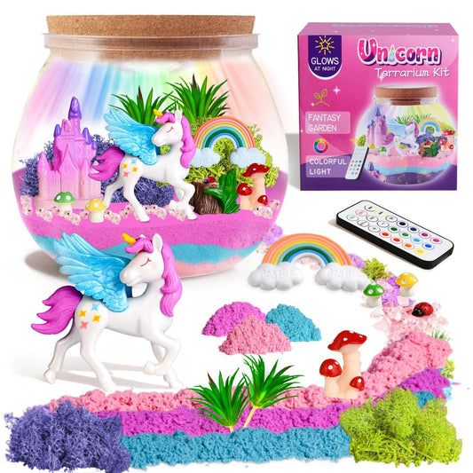 AOFEGRLT Unicorn Aquarium Kids' Craft Set - A Birthday or Holiday Gift Suitable for Girls Aged 4, 5, 6, 7, 8 to 12. A Unicorn Toy for Girls and a DIY Creative Craft Set for Children