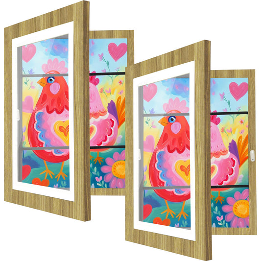cratth [2-Pack] Kids Artwork Frames Changeable, 8.5 x 11-IN, Front Opening Picture Frames, Home Decor, Up to 150 Pcs of Kids Art Frame, Craft Storage, Hanging Wall Decor, Art Display for Kids Artwork, for 3D Pictures, Crafts, Children Drawing, Hanging Art