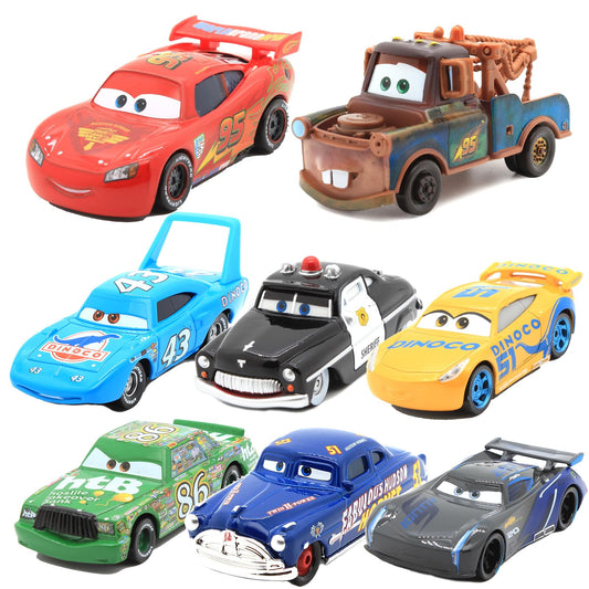 IYZEVK 8 Pcs Car Toys, Car Movie Die-cast Toy Car Set, 1:55 Ratio, Birthday Gifts for The Kids (8 Pieces)