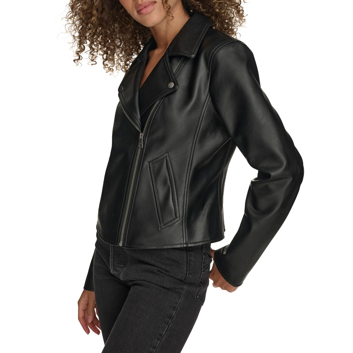 Levi's Women's Moto Jacket With Welt Pockets, Black, Large