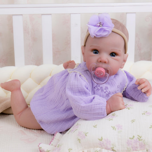 Milidool Lifelike Reborn Baby Dolls- 20Inch Cute Soft Vinyl Realistic Baby Doll Poseable Real Life Baby Dolls with Complete Accessories for 3+ Years Old Gifts