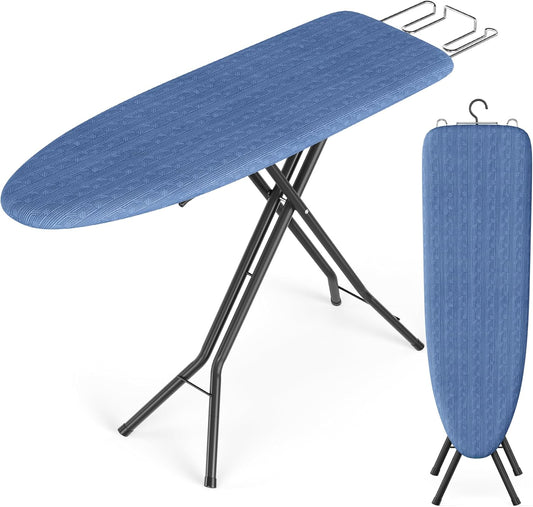 SONGMICS Ironing Board - Foldable & Height Adjustable Up to 35 Inches | Midnight Blue with 4-Layer Cover & Pad