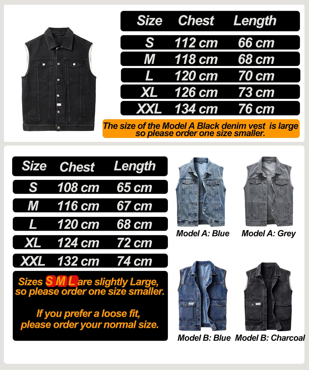 Harbrosrce Classics Men's Denim Vest Sleeveless Denim Vest Cowboy Jacket Motorcycle Vest Biker Vest for Men Casual Leisure