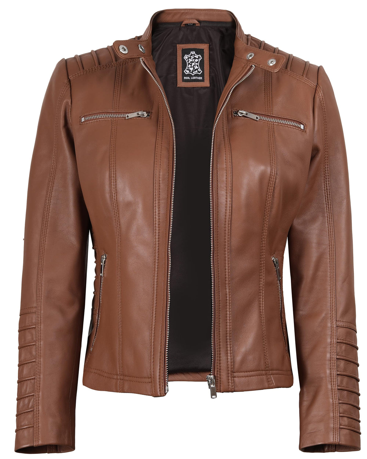 Decrum Disc Woman Leather Jackets | [1309205] Helen Brown, XL