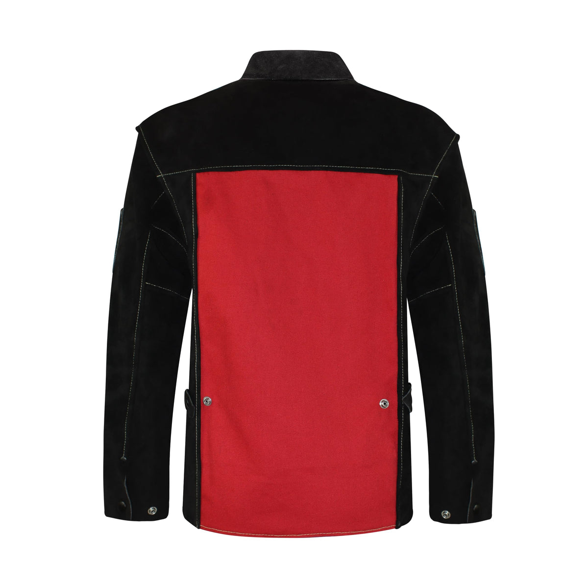 ONETIAN Black Leather Welding Jacket,Flame Heat Resistant (L)