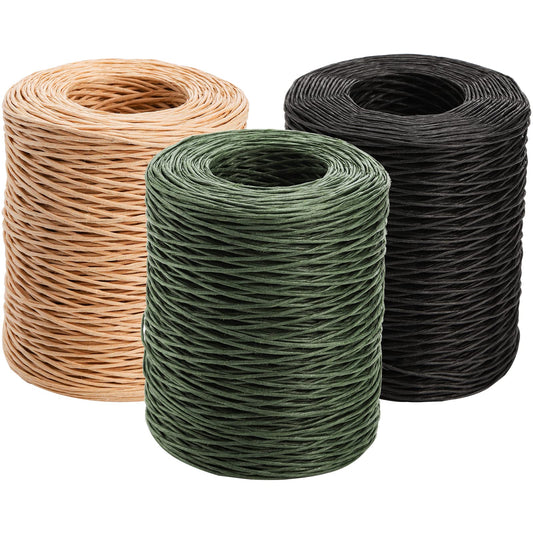 ZEAYEA 3 Rolls Floral Wire, 1968 Feet Bind Wire Twine, Florist Wires for Flower Bouquet, Craft Wires for Wreath Making Craft Floral Flower Arrangements Garland