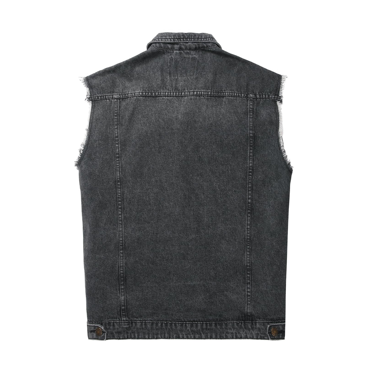 Ginsiom Men's Denim Vest,Sleeveless Jean Jacket Ripped Stretchy Distressed Battle Vest for Men Sleeve Less Outerwear(938Grey,M)