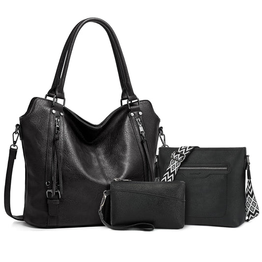 TANTOMI Tote Handbags for Women, Crossbody Bag Large Leather Hobo Purse Shoulder with Wallet Adjustable Straps