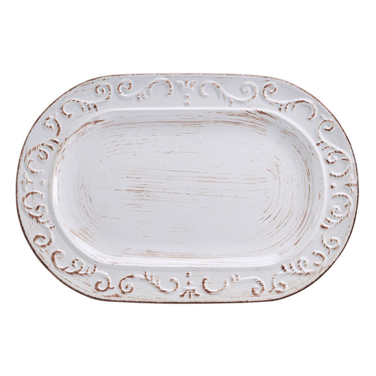 Pfaltzgraff Trellis Serving Platter, 13.75 inch, White