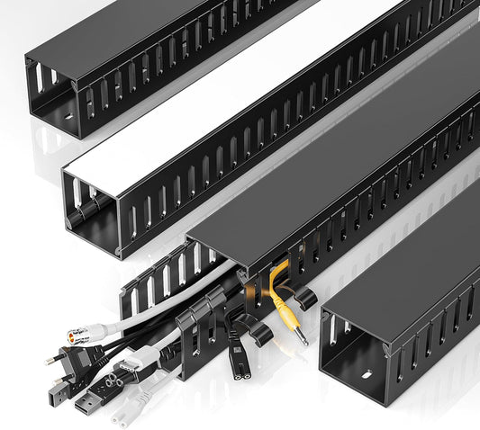 Yecaye 62.8in(4x15.7in) Cable Raceway, Large Under Desk Cable Management for Server Rack Wire Raceway, Wire Management