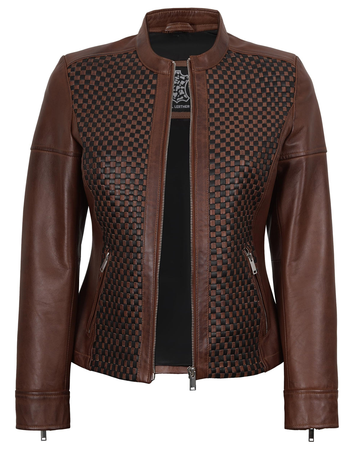 Decrum Brown Leather Jacket Women | [1311532] Maude Brown, S