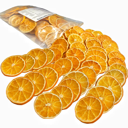 Dried Orange Slices 8.8oz(250g),Approx 50-60 Wheels,Dehydrated Orange Slices NO Addtives,Dried Oranges Sugar Free Natural,Fruit Tea,Dehydrated Fruit for Cocktails,Christmas Day,Crafts,Baking