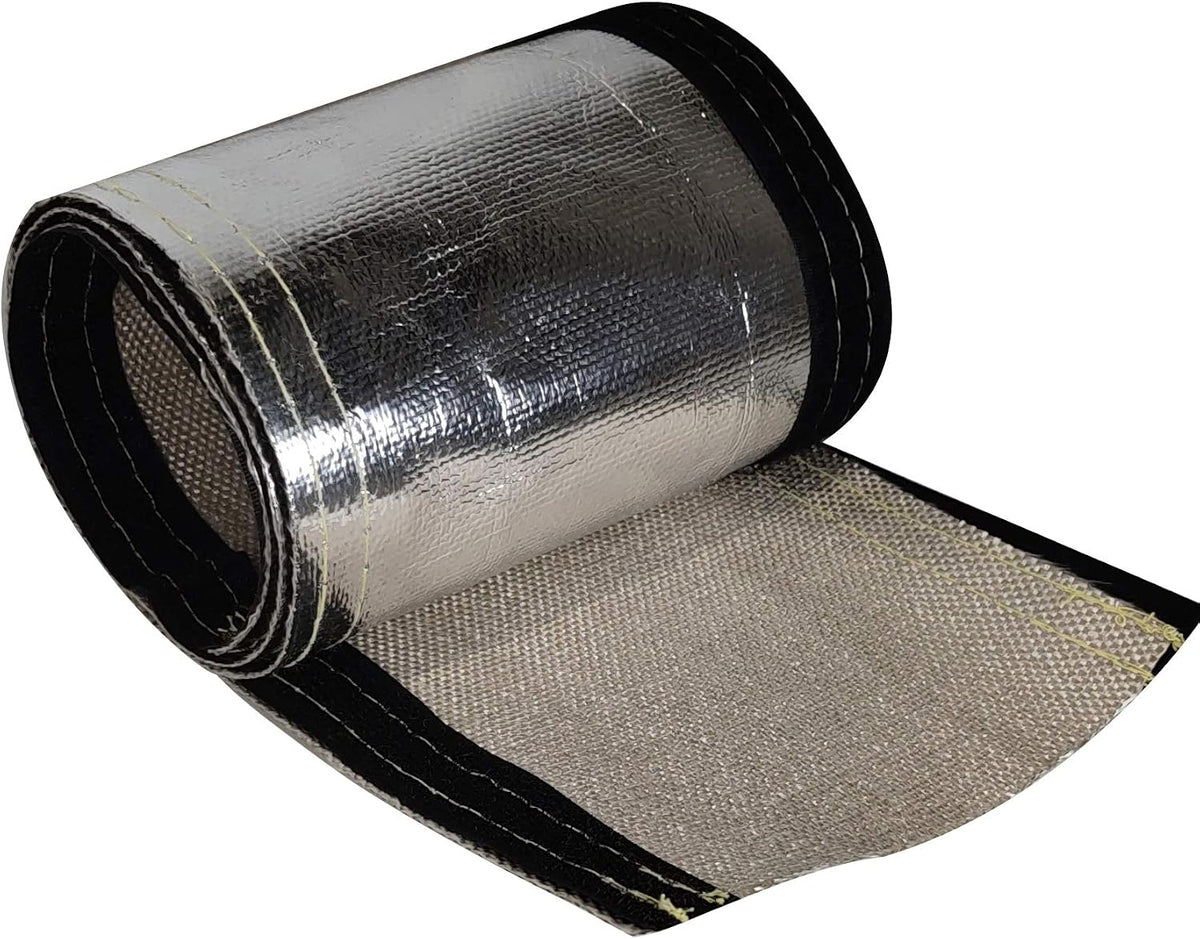 2" 3.2 2 Heat Shroud ID ft Aluminized Sleeving Lightweight Aluminum Fiberglass Insulated Shield Sleeve for OD Braided