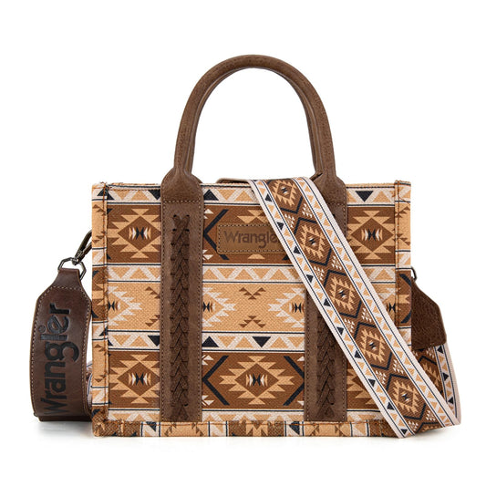 Wrangler Purse for Women Boho Aztec Tote Bag Hobo Shoulder Top Handle Handbags with Wide Guitar Strap Fall Collection Gift WG2207-8120SCF