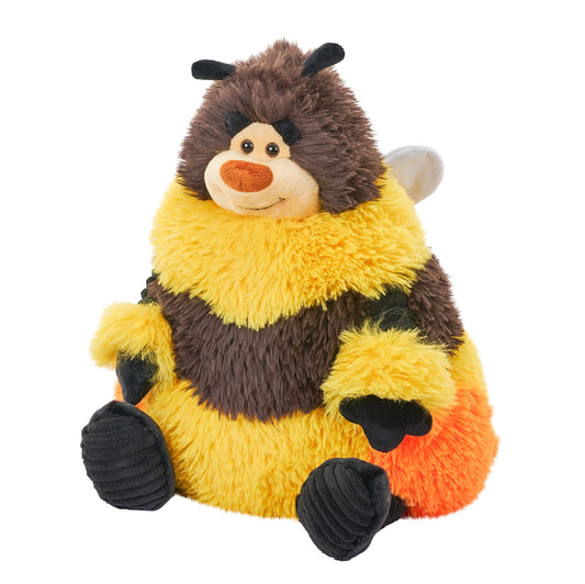 Wild Republic Snuggleluvs, Bee, Weighted Stuffed Animal, 15 inches, Gift for Kids, Plush Toy, Fill is Spun Recycled Water Bottles