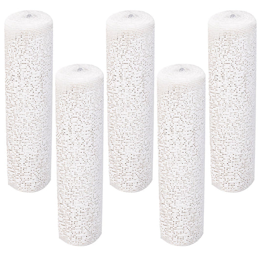 Plaster Cloth 5 Pack Plaster Gauze Bandage Roll Plaster of Paris for Crafts Belly Cast Art Project Mask Making Sculptures and Body Casts, 7.9inch X 106 inch