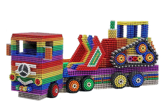 Upgraded Toys for Adults, [1006Pcs] Sh-col Balls Putty, Adults Beads with Magnetics Toy Stress Reliever Puddy for Christmas Birthday Gifts Stocking Stuffers 18+(10Color)