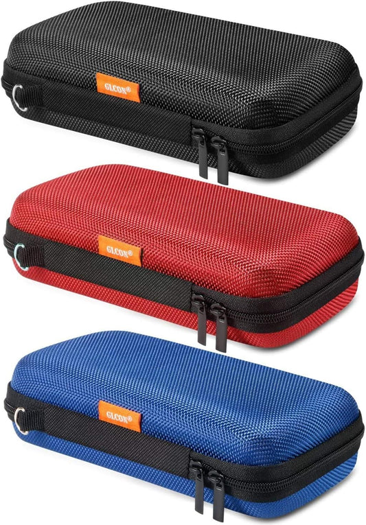 3 GLCON Colors Hard EVA Protective Case - Portable Storage for Charging Cable, Power Bank, Hard Drive, Cell Phone