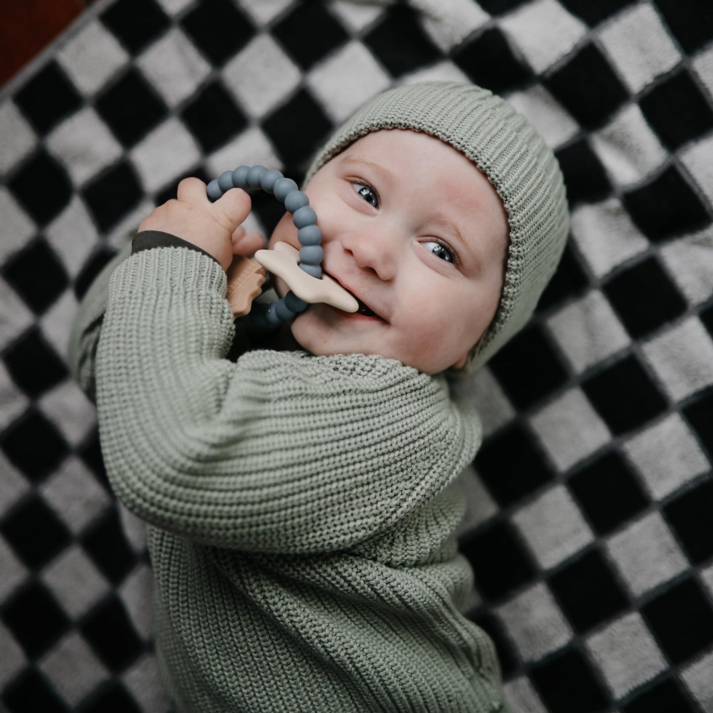 mushie Silicone Space Teething Ring Toy