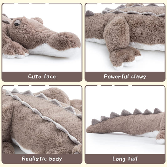 MorisMos Giant Alligator Stuffed Animal, 67inch Soft Large Alligator Plush Toy, Big Stuffed Crocodile Gifts for Kids Boys Girls