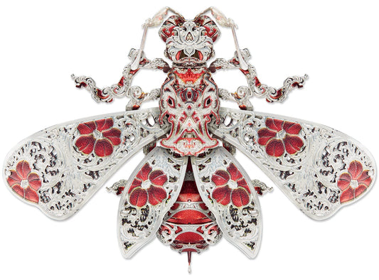 Piececool 3D Puzzles for Adults, Honey Bee 3D Metal Model Kits, Animal Model Building Kit for Stress Relief Insect Themed Fashion Brooch Assembling DIY Crafts