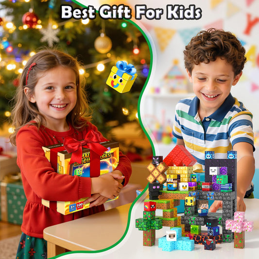 Imagiomo 500PCS Magnetic Blocks for Kids Ages 4-8, Magnetic Building Blocks Cubes with Storage Box, STEM Educational Sensory Toys, Christmas Birthday Gifts for Boys & Girls