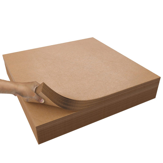Crown Display Kraft Paper Sheets - 15 x 15 Inch - 240 Sheets of Brown Wrapping Paper – Heavy Duty Craft Paper for Shipping - Light Brown Construction Paper - 80 GSM - 375 Square feet