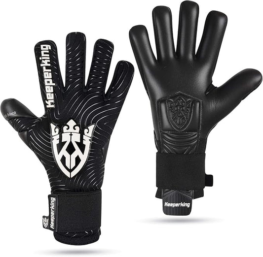 Professional Soccer Goalie Gloves Kids, Boys, Youth, Adult, Men- Football Goalkeeper Glove Strong grip palm protection Giga latex 4mm Double elastic Wrist with Negative cut, Slim(Size 6-11)