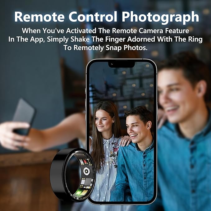 Smart Health Ring for Women Men Fitness Tracker with Heart Rate, Blood Oxygen, Blood Pressure, Sleep Monitoring, Step Counting, IP68 Waterproof for iPhone and Android, No Subscription Fee, Silver 9