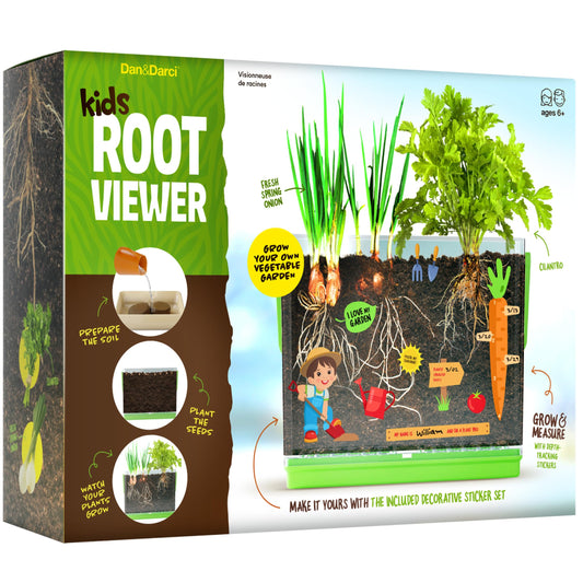 Dan&Darci Root Viewer Kit for Kids - Grow Your Own Plant for Boys & Girls Gifts - Science STEM Toy & Craft Growing Kits for Ages 4-8 Birthday Gifts for Boy, Girl 4, 5, 6, 7, 8, Year Old