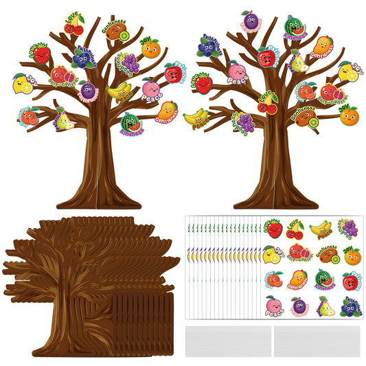 Cinrobiye 30 Set Fruit of The Spirit Craft Kit Fruit Bible DIY Tree Religious Craft Ornaments Making Art Crafts for Bible Sunday School Classroom Home Christian Party Activities Favor Decor Supplies