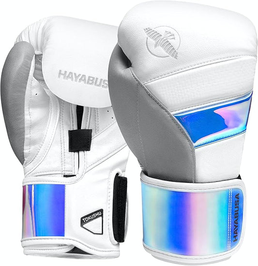 Hayabusa T3 Boxing Gloves for Men and Women Wrist and Knuckle Protection, Dual-X Hook and Loop Closure, Splinted Wrist Support, 5 Layer Foam Knuckle Padding