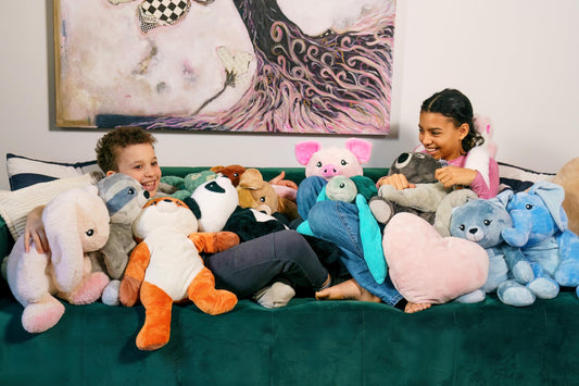 HUGIMALS Hugarounds Berkeley the Bat 2.5 lb Microwaveable & Freezable Weighted Plush Neck & Shoulder Wrap | Soothing, Comforting Hugs for Self-Care & Relaxation | Unscented for Ages 2+