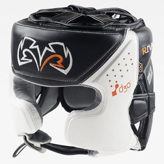 RIVAL Boxing RHG10 Intelli-Shock Headgear, D3O Front and Side Padding, Hook and Loop Back Adjustment with Lace on Top, and Anatomical Rear Head Pad Every Time