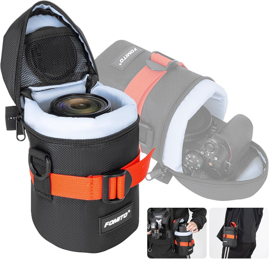 17-55mm/17-85mm,EF 35mm f2, 18-200mm/18-105mm/18-300mm, 56mm f1.2 3.94" 6.1"(D FOMITO Camera Lens Case Pouch Bag