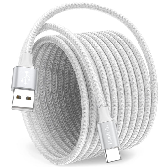 15ft, 17 16 15 S21 10 Huukein White USB A to USB C Cable Extra Long USB C Cable Fast Charging, USBC Charger Cord