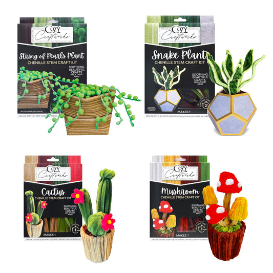 WeVeel Cozy Craftworks Chenille Stem Craft Kit (Plants)