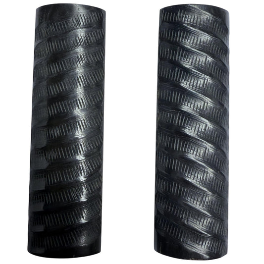 Malayan Products Buffalo Horn Scale Blanks, Knife Making Blanks, Natural Resource 5" Knife Handle Making, DIY Knife Handle Blanks, Set of 2 Scales, Handle Blanks Crafting Material Grip (Black Spiral)