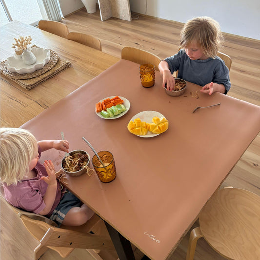 Table Craft Mat to Protect Dining Table, 38"x39.4" Craft Mess mat Great for Childrens Crafts and Play Protect Your Furniture from Spills and Mess Easy to Clean, Heat Resistant (Terracotta, 38" 39.4")