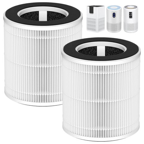 Borgodf 2 Pack B-D02L/M05 Replacement Filter Compatible with MOOKA B-D02L & M05, for VEWIOR B-D02U, for KOIOS B-D02L, for Tailulu D10 Air Purifier, H13 HEPA Filter for MOOKA B-D02L Replacement Filter